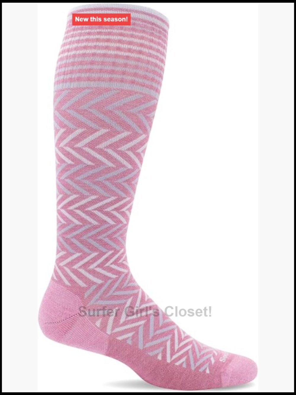 Moderate Compression Socks Merino Wool Blend Sockwell Chevron Calf